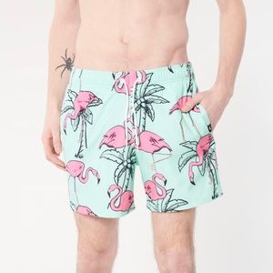 Hollister flamingo men’s swim shorts